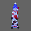62CM ACRYLIC STACK OF SNOWMAN