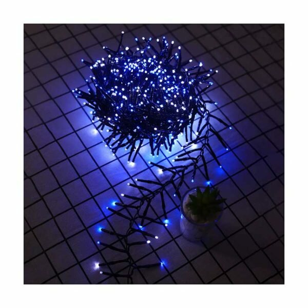 500 WHITE AND BLUE LED CLUSTER FAIRY LIGHTS 