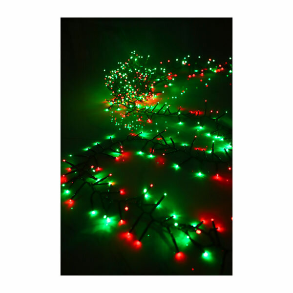 500 RED AND GREEN LED CLUSTER FAIRY LIGHTS