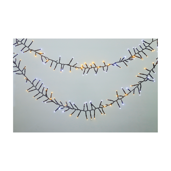 500 LED CLUSTER FAIRY WARM WHITE AND WHITE