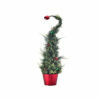 24" CURL TOP CEDAR TREE WITH BALLS IN A POT