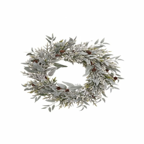24" MINI SAGE SPRUCE WITH CONES WREATH