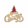 MERRY CHRISTMAS BURGUNDY/GOLD SIGN