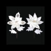 IVORY POINSETTIA STEM VELVET WITH IVORY LEAF