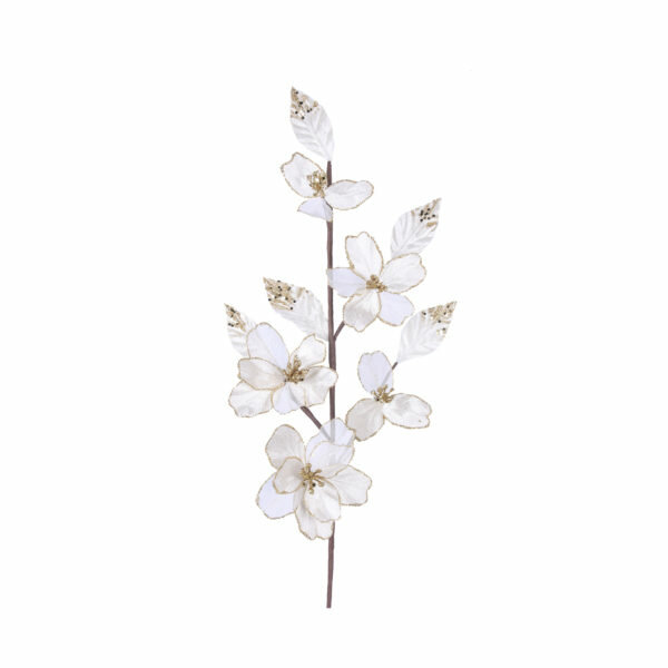 IVORY & CHAMPAGNE GLITTER BLOSSOM STEM