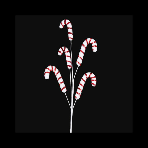 RED AND WHITE CANDY CANE PICK