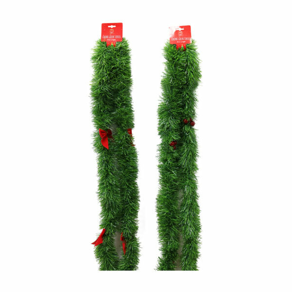 GREEN TINSEL GARLAND