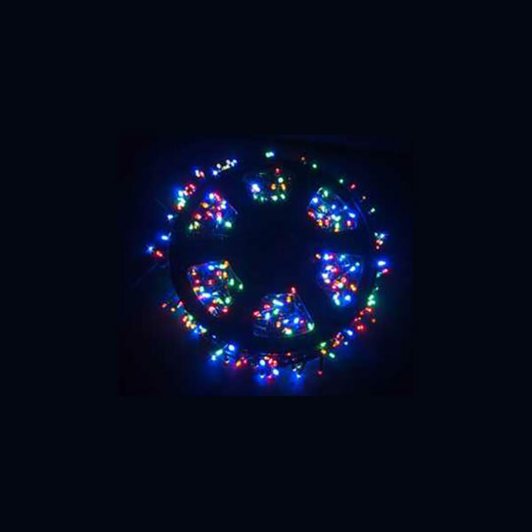 1000 LED FLASHING CHRISTMAS FAIRY LIGHTS MULTI COLOURED WITH REEL & TIMER