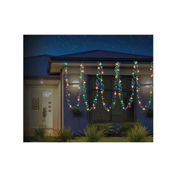 2000 LED CLUSTER CHRISTMAS LIGHTS IN MULTI COLOURED