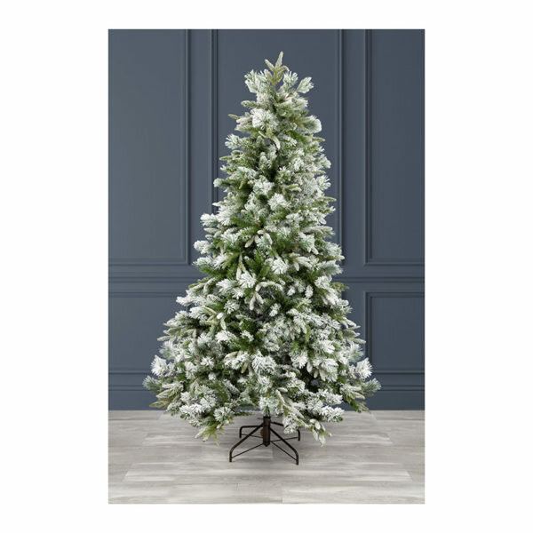 6FT FLOCKED EMERALD ANGEL PINE CHRISTMAS TREE (180cm)