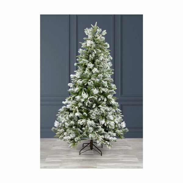 7FT FLOCKED EMERALD ANGEL PINE CHRISTMAS TREE (210cm)