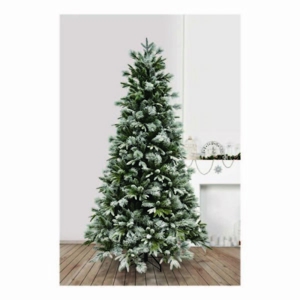 8FT FLOCKED EMERALD ANGEL PINE CHRISTMAS TREE (240cm)