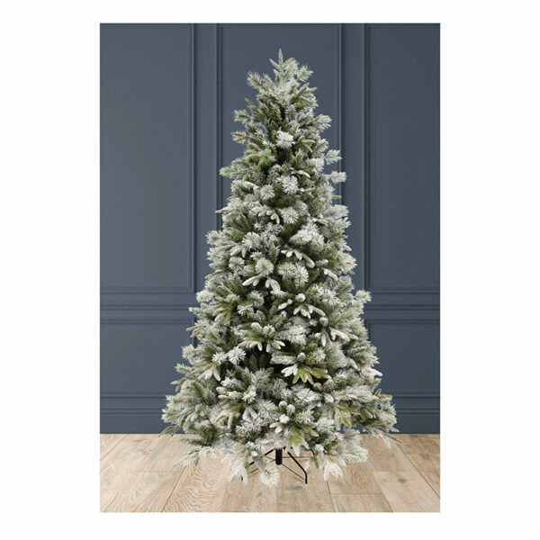 8FT FLOCKED EMERALD ANGEL PINE CHRISTMAS TREE (240cm)