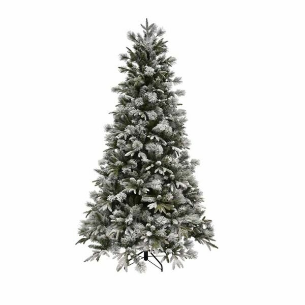 8FT FLOCKED EMERALD ANGEL PINE CHRISTMAS TREE (240cm)