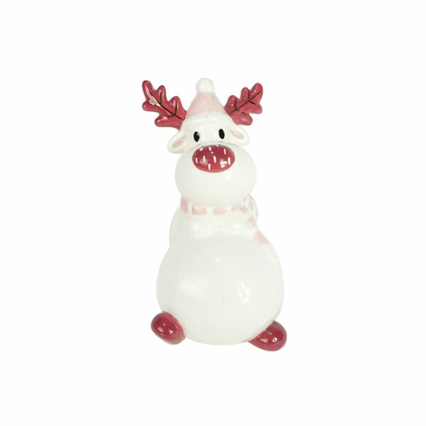 GLAZED BIG BELLY REINDEER 15cmDolomite