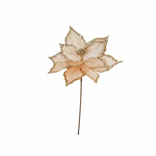 POINSETTIA FLOWER CHAMPAGNE GOLD