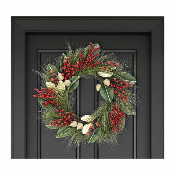 LUXURY WREATH 60cm PEAR/BERRY