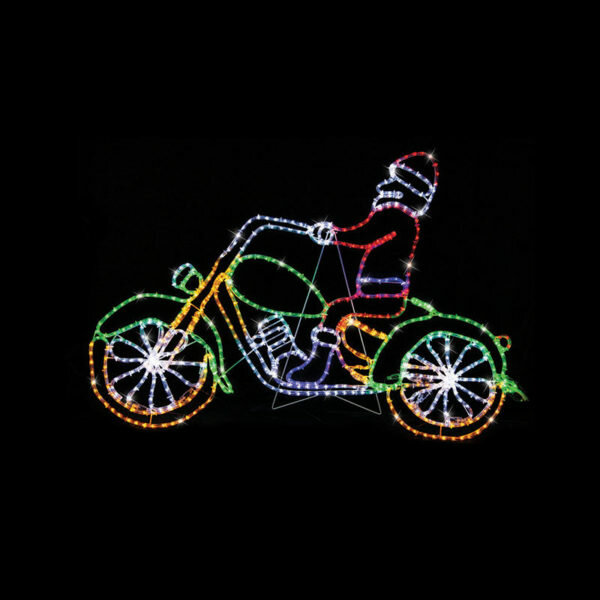 LED ROPELIGHT SANTA CUSTOM BIKE