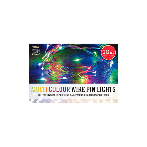 10m LED STARRY CHRISTMAS LIGHTS 100 PIECES - MULTI COLOURED