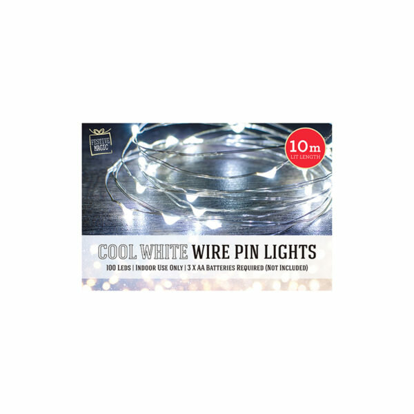10m LED STARRY CHRISTMAS LIGHTS 100 PIECES - COOL WHITE