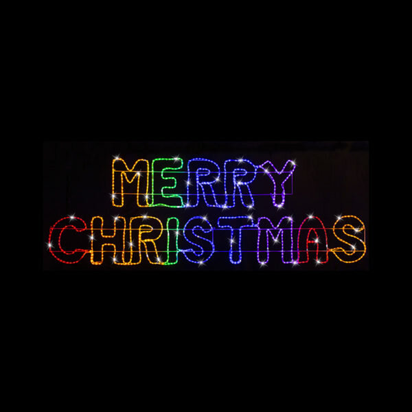 LED RAINBOW MERRY CHRISTMAS ROPELIGHT