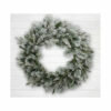 SNOWY EMERALD ANGEL WREATH 60CM