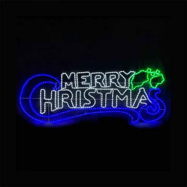 blue and white merry christmas