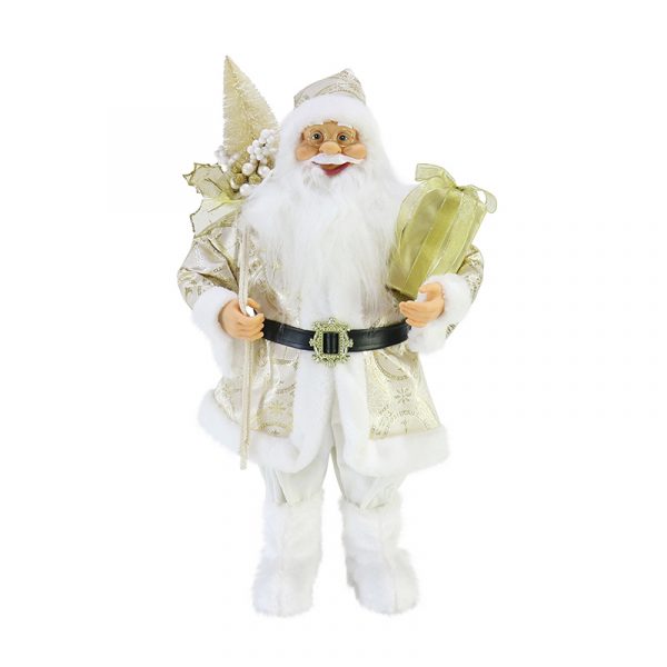 LUXURY METALLIC SANTA FIGURINE 60cm