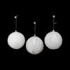 SNOW WHITE BAUBLE 3pk 80mm