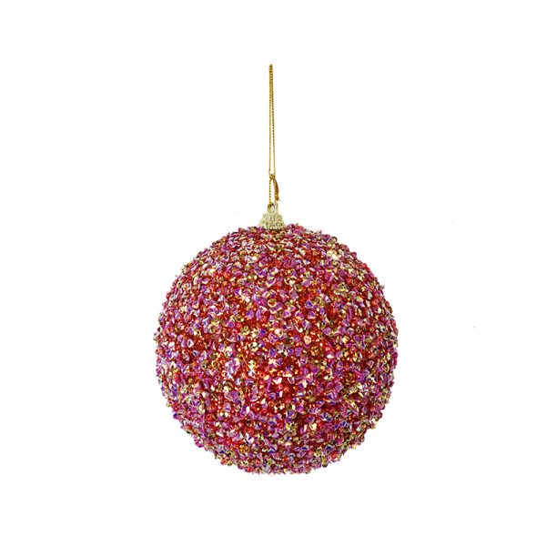 SEQUINS MULTI BAUBLE 100mm Asst
