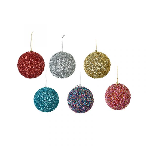SEQUINS MULTI BAUBLE 100mm Asst