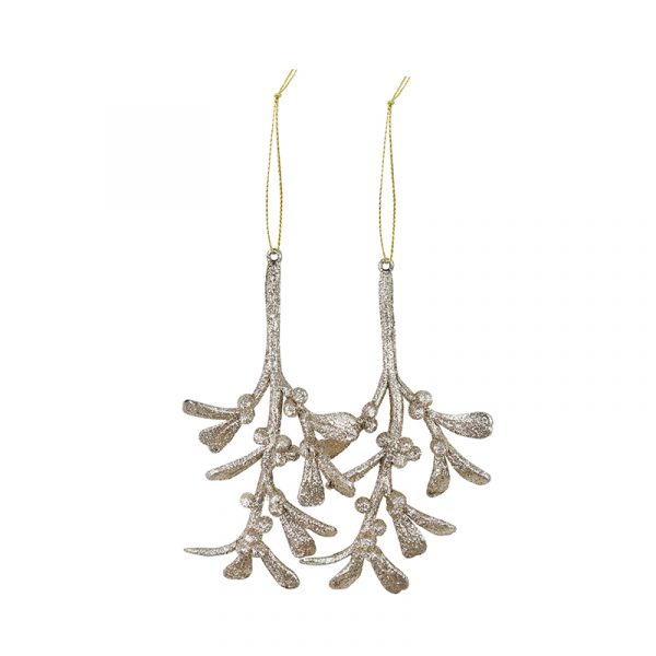 GLITTER HANGING DECO 2pk