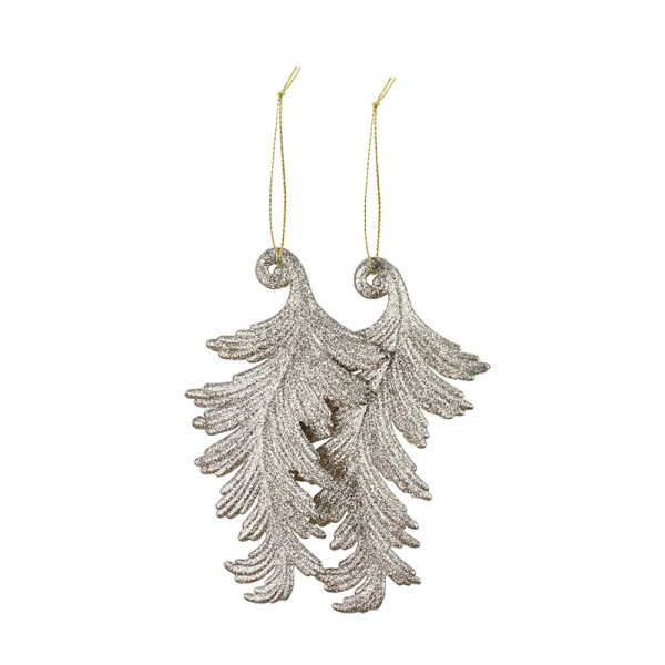 GLITTER HANGING DECO 2pk