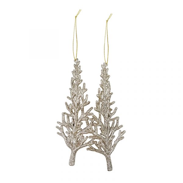 GLITTER HANGING DECO 2pk