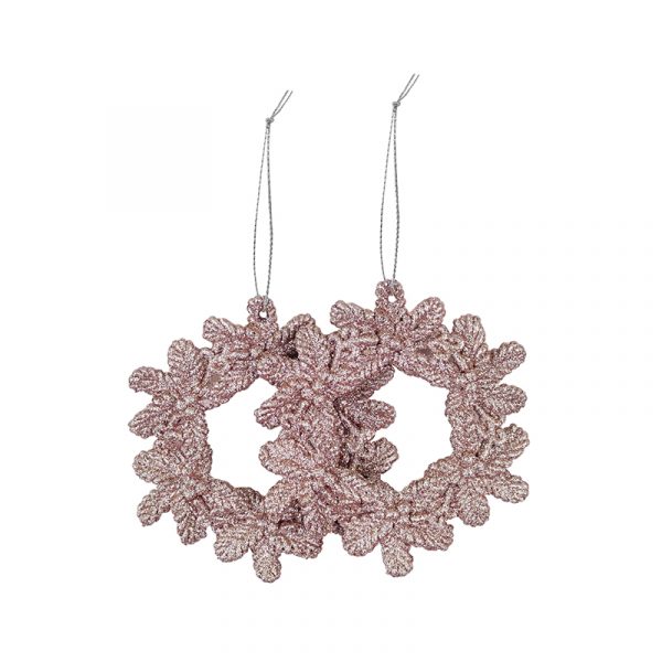 GLITTER HANGING DECORATION 2PK
