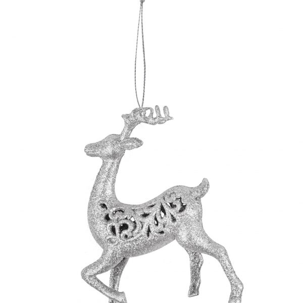 GLITTER HANGING DEER DECO