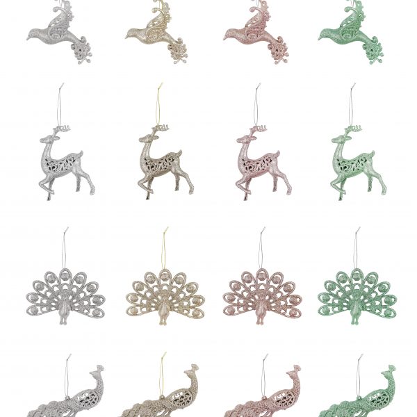 GLITTER HANGING DECO MIX Asst
