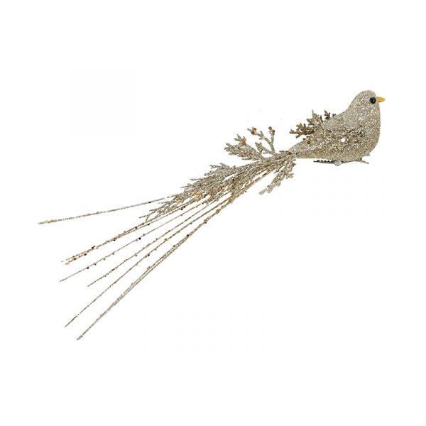 CLIP BIRD LONG TAIL 28cm Asst
