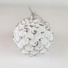 10cm Painted Ball white and silver