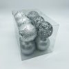 10cm Silver Bauble 12pk