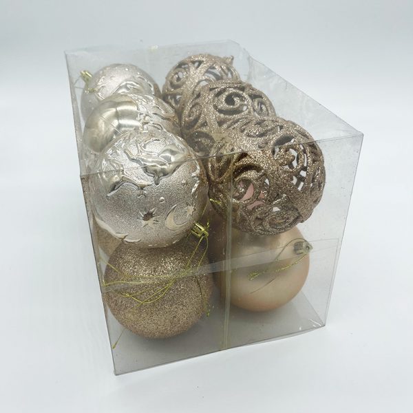10cm Gold Bauble 12pk