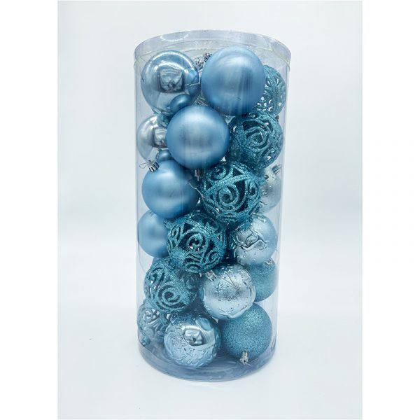 8cm Red 30 pc Assorted Ornament