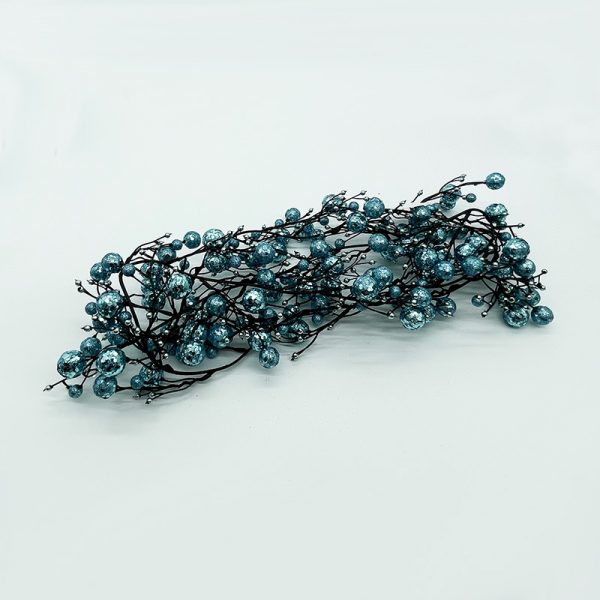 1.8m Blue Glitter Ball Garland