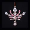 Crystal Crown Tree Ornament With Pink Crystals