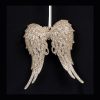 Champagne Bead Finish Angel Wing Tree Ornament