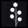 5 White Ball Stem 55cm