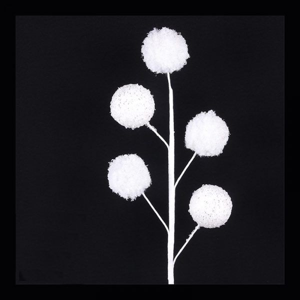 5 White Ball Stem 55cm