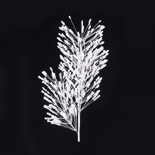 White Glitter Spray Stem 80cm