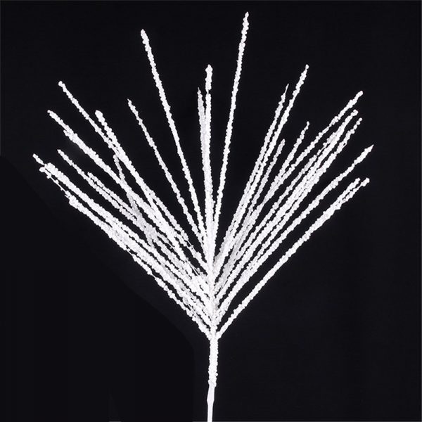 White Glitter Spray Stem 80cm