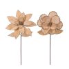 Poinsettia & Magnolia Gold Velour With 45cm Stem